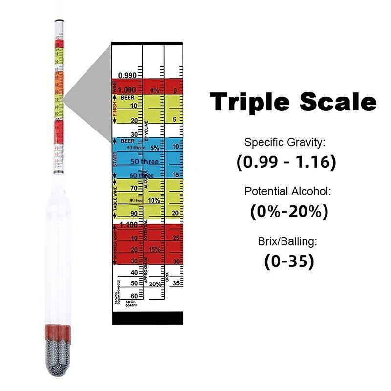 Wine To Beer Alcohol - ●1Pcs 3 Scale Hydrometer For Wine