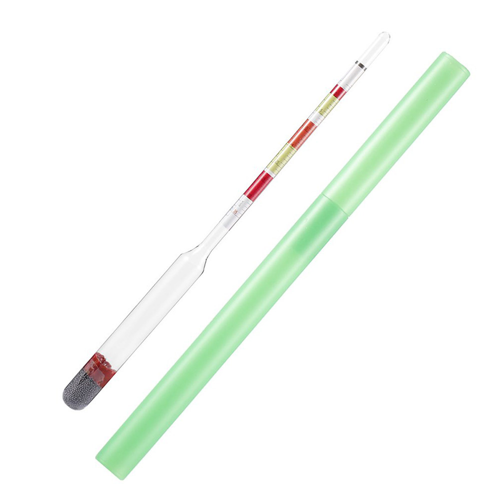 Wine To Beer Alcohol - Triple Scale Hydrometer Clear Marking Semi
