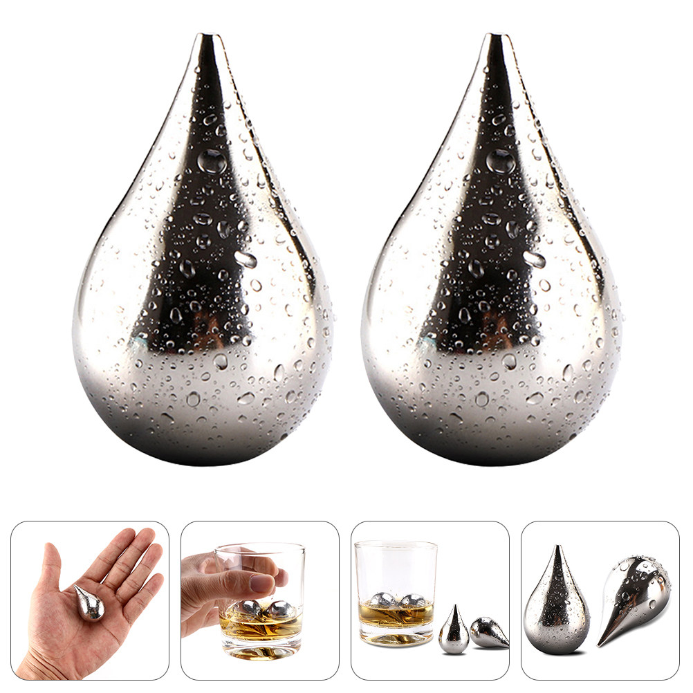 Wine Beer Spirits - 2Pcs Food Grade Stainless Steel Ice