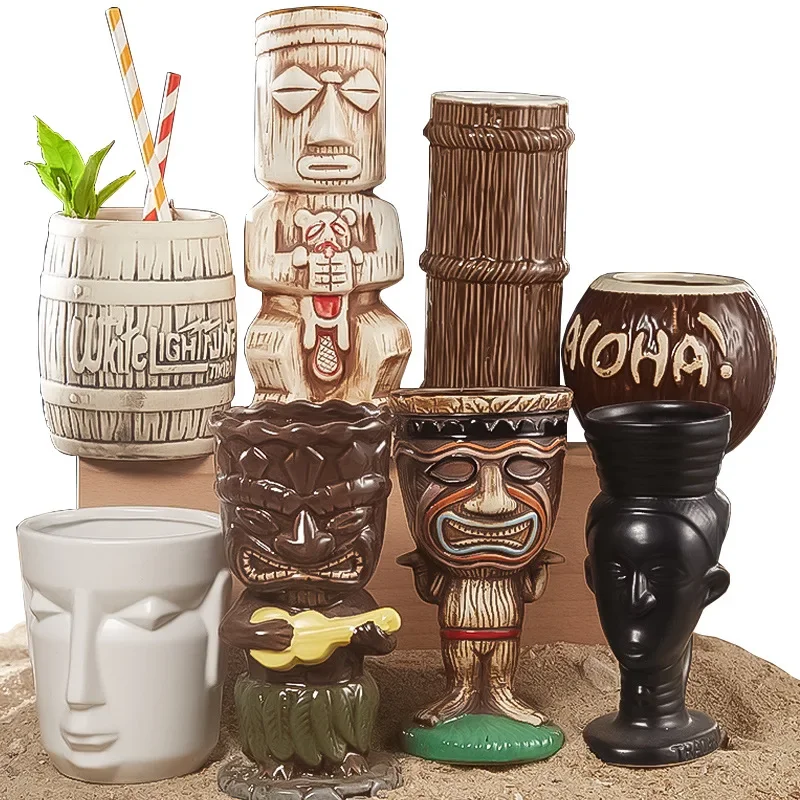 60 Type Hawaiian Tiki Mug Cera - Wine Beer Cocktail ulasan dan harga