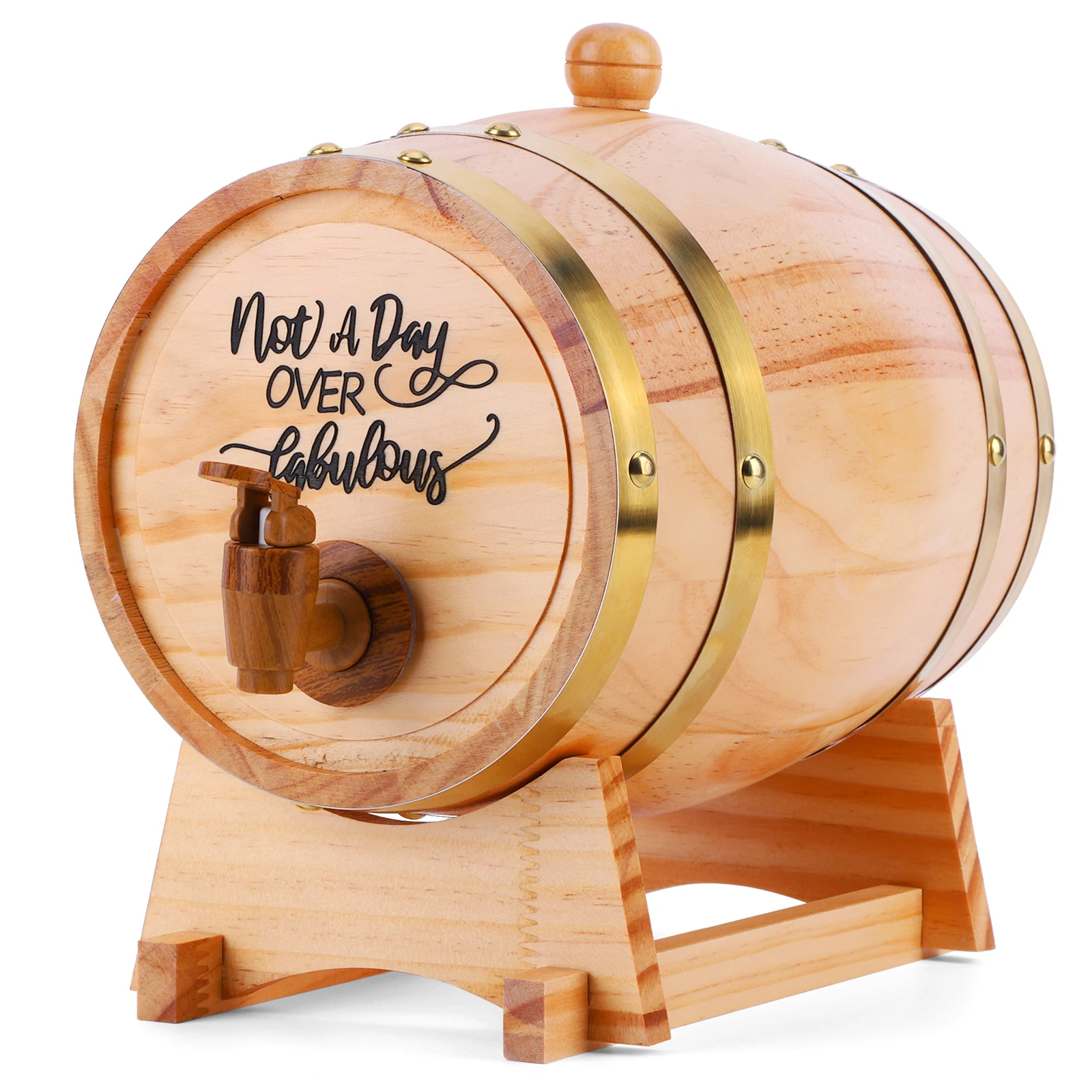 3L Wooden Whiskey Barrel with  - Wine Beer Cocktail ulasan dan harga