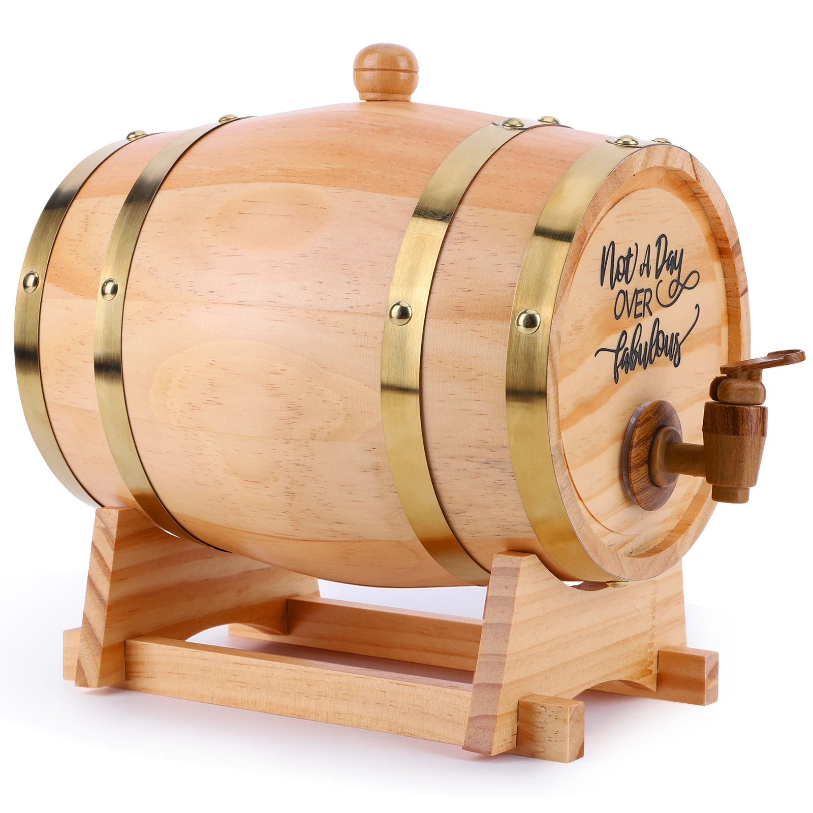 3L Wooden Whiskey Barrel with  - Wine Beer Cocktail ulasan dan harga