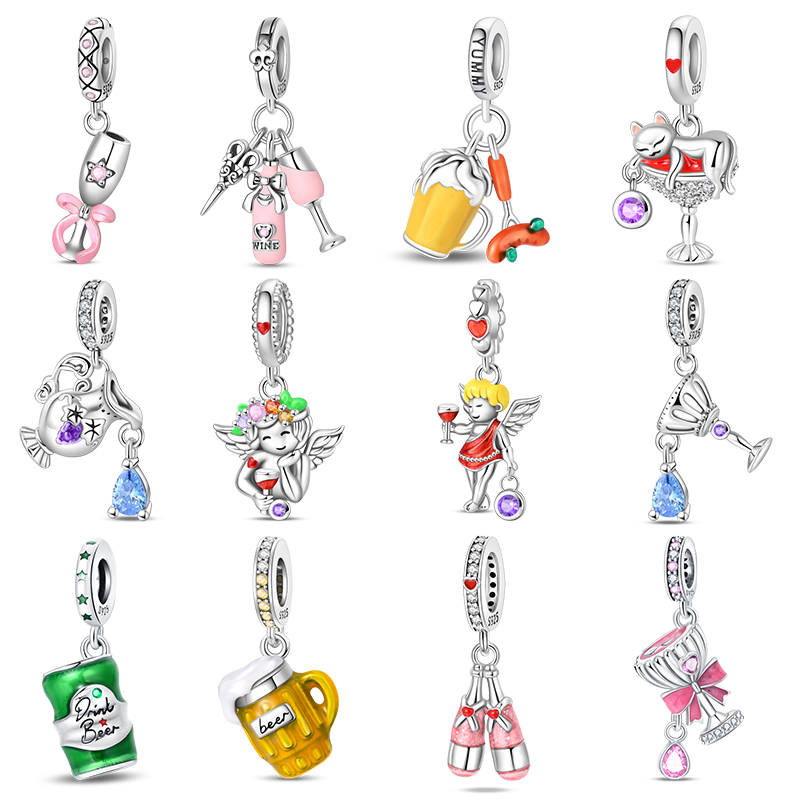 Hot Sales 925 Sterling Silver  - Wine Beer Cocktail ulasan dan harga