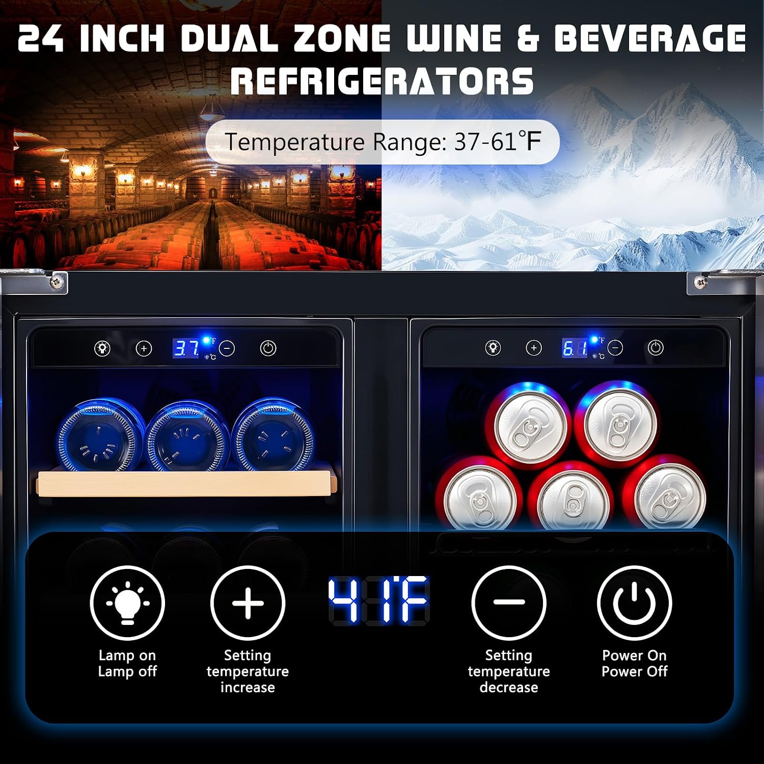 Beverage Refrigerator, 24-Inch - Wine And Beer Undercounter Fridge ulasan dan harga