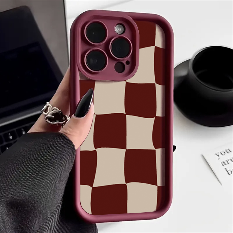Wine Red Deform Grid Pattern P - Wine & Beer Emporium ulasan dan harga