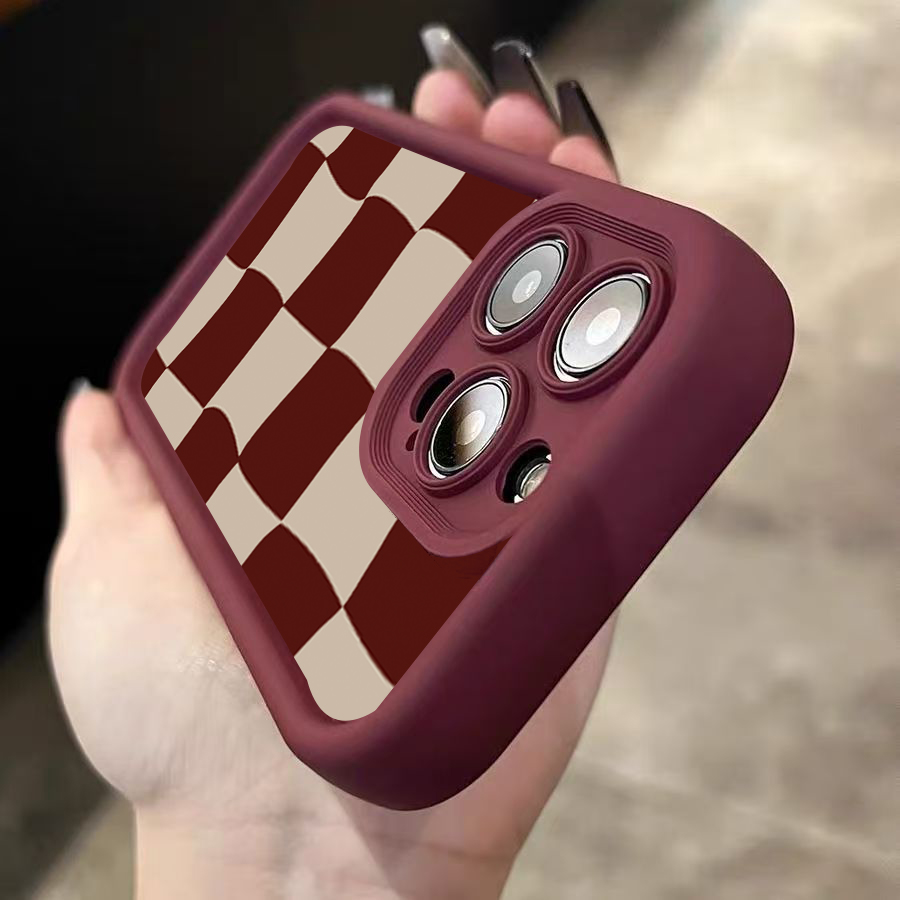 Wine Red Deform Grid Pattern P - Wine & Beer Emporium ulasan dan harga