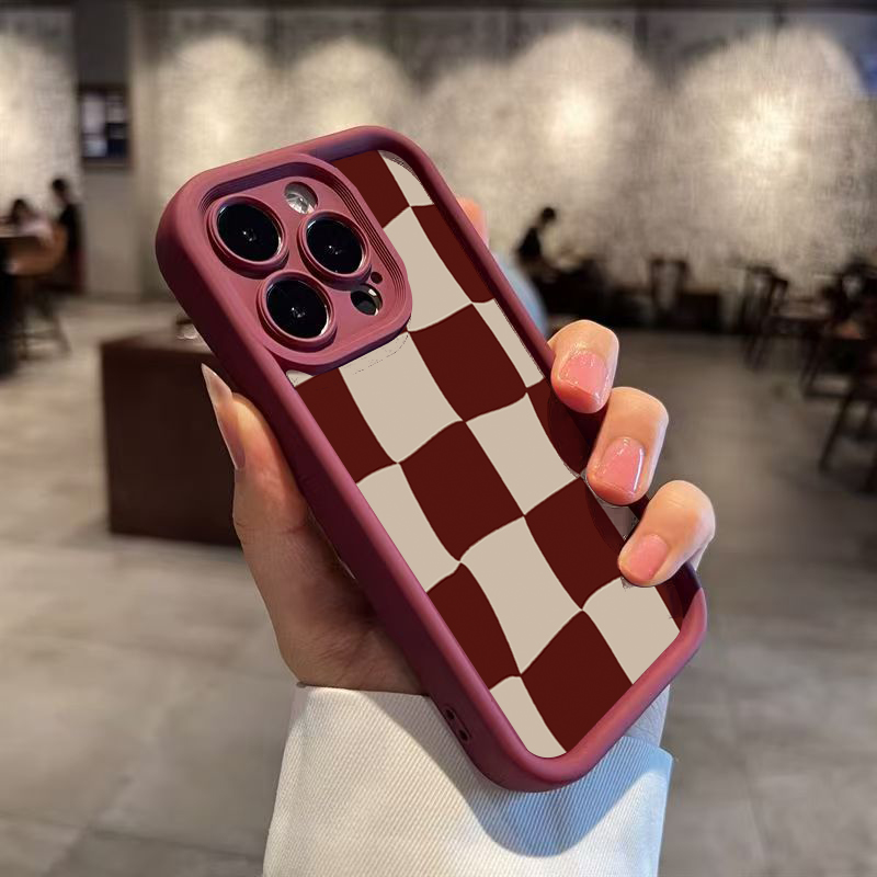 Wine Red Deform Grid Pattern P - Wine & Beer Emporium ulasan dan harga