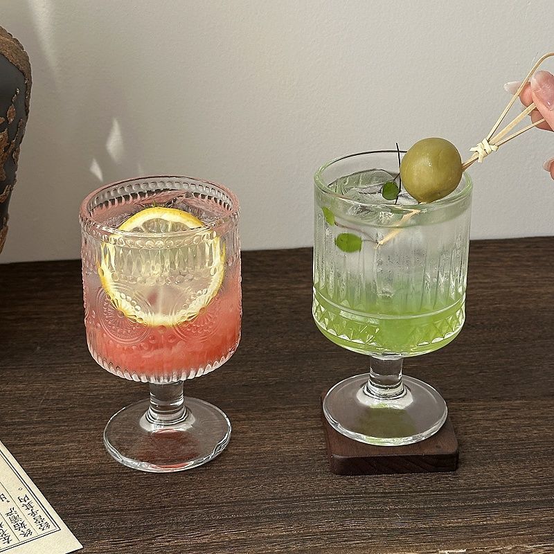 4pcs Set Vintage Embossed Mixe - Wine Mix With Beer ulasan dan harga