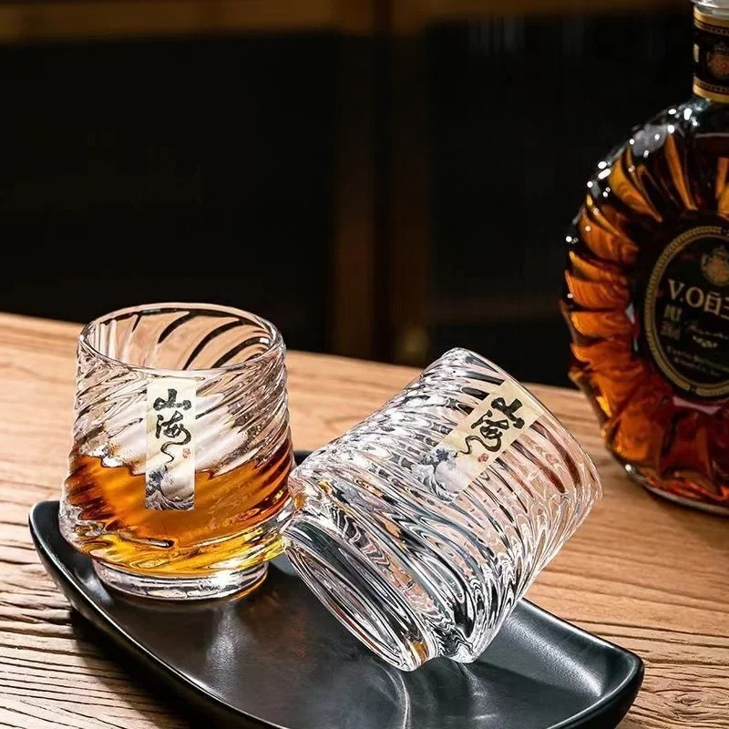 Glass Whiskey Cup Set Shanhai  - Wine Beer Cocktail ulasan dan harga