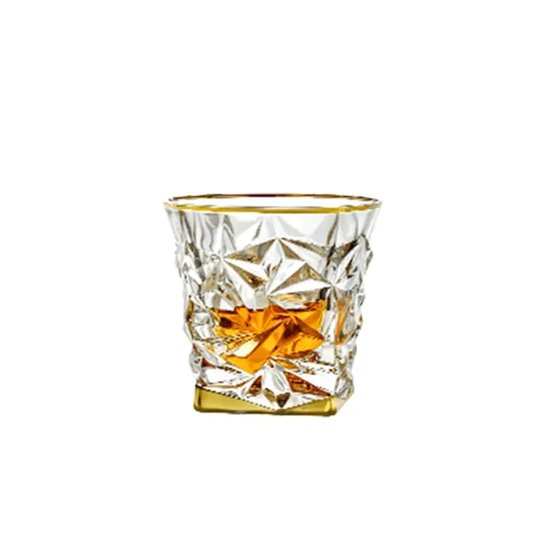 Crystal glass gold-painted whi - Wine Beer Pairing ulasan dan harga