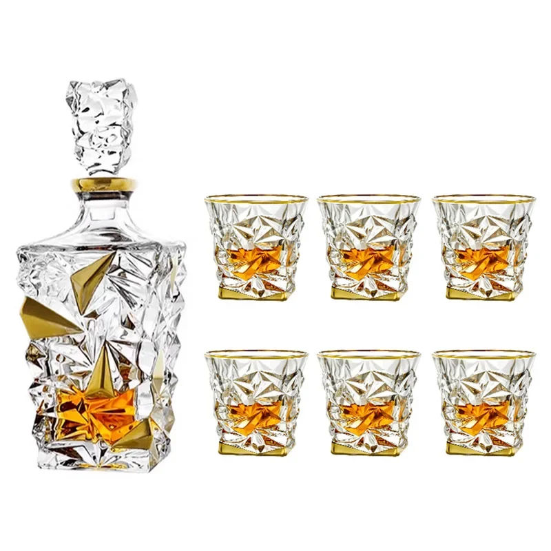 Crystal glass gold-painted whi - Wine Beer Pairing ulasan dan harga