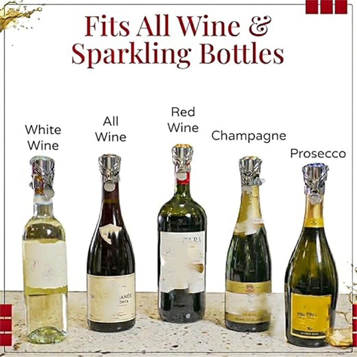 (A02R] 2Pcs Wine Stopper & Cha - Wine & Beer Emporium ulasan dan harga