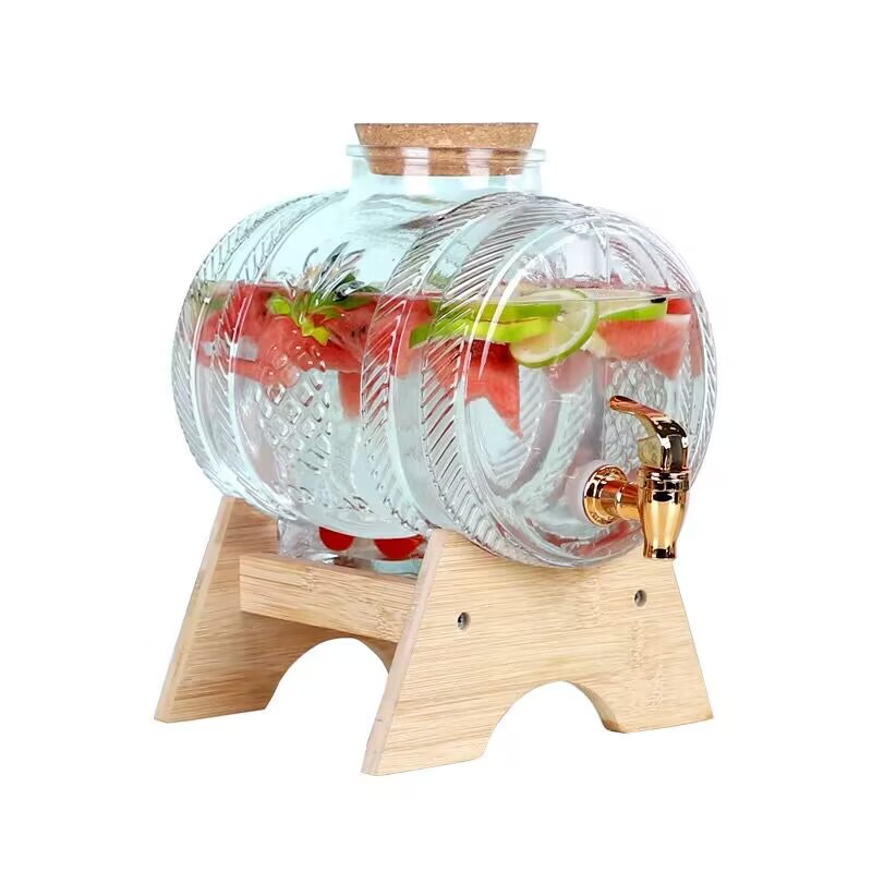 1L Glass Whiskey Barrel Wine B - Wine To Beer Alcohol ulasan dan harga