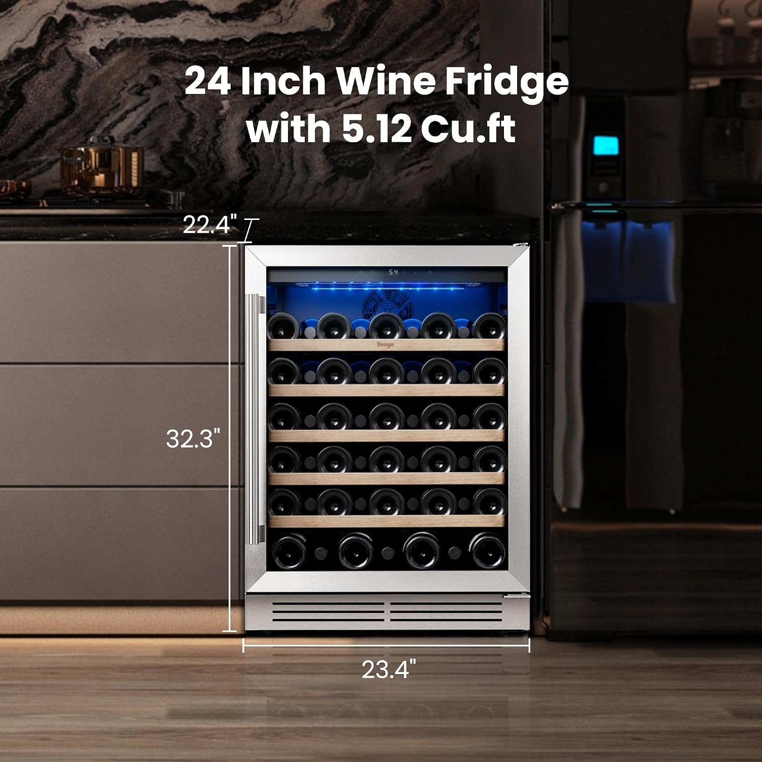 Yeego Wine Fridge Cooler - 24  - Wine And Beer Undercounter Fridge ulasan dan harga