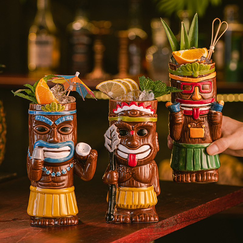 Ceramic Tiki Mug, Hawaiian Tro - Wine Beer Cocktail ulasan dan harga