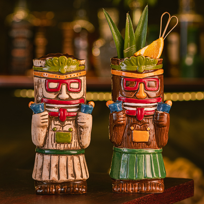Ceramic Tiki Mug, Hawaiian Tro - Wine Beer Cocktail ulasan dan harga