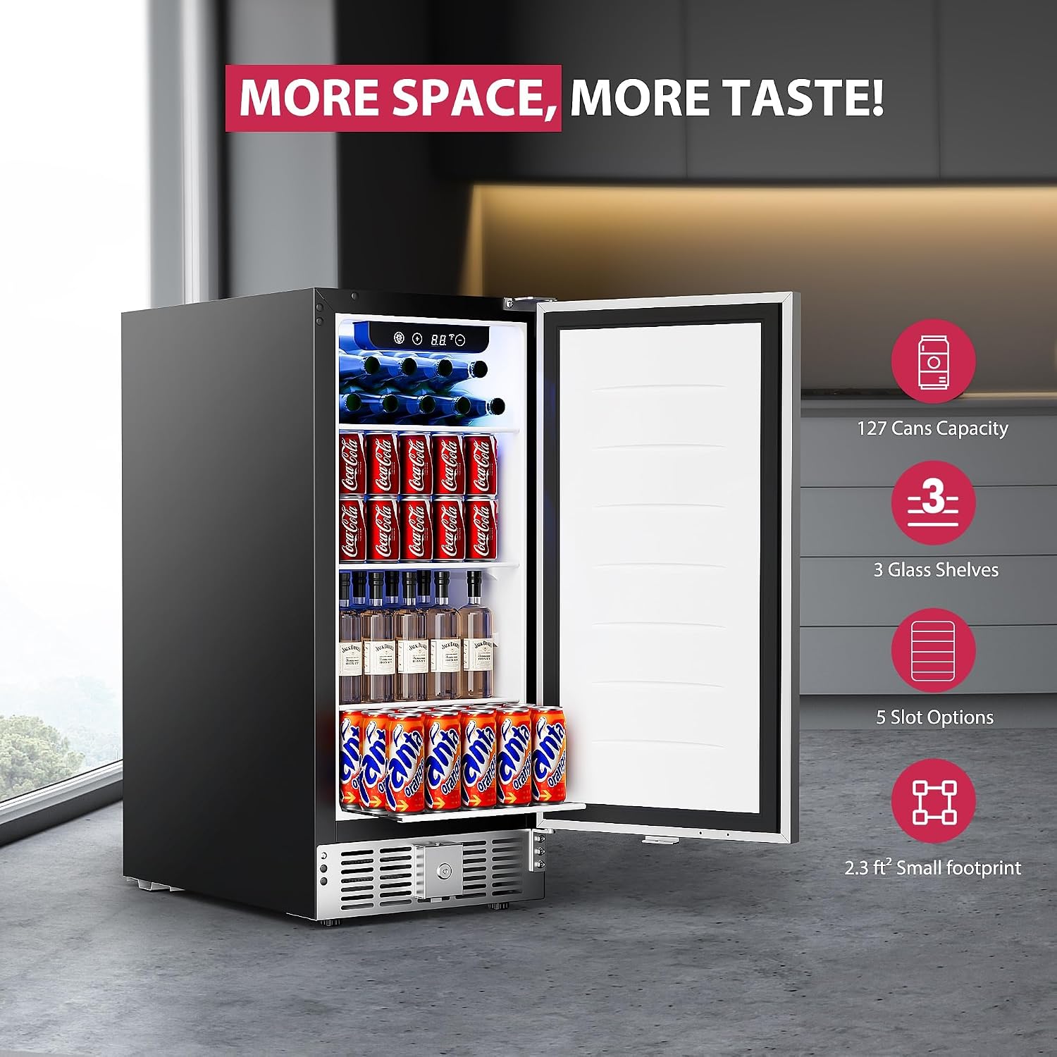 15 Inch Beverage Cooler Under  - Wine And Beer Undercounter Fridge ulasan dan harga
